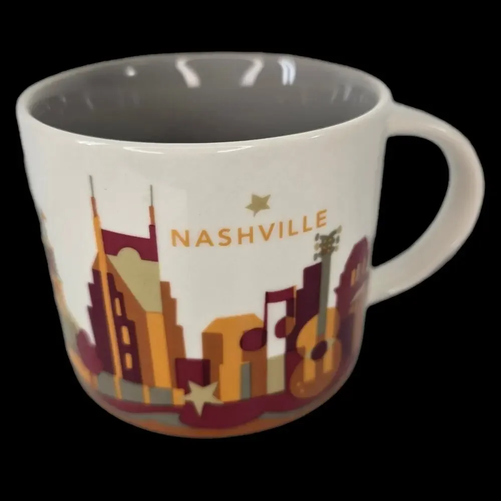 Starbucks You Are Here Nashville Mug 14 oz Ceramic City Coffee Tea Cup Collector